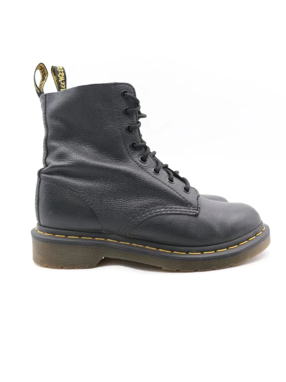 Doc Dr. Martens Pascal 1460 Women's 7 Black Soft Pebbled Leather 8-Eye Combat
